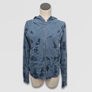 Lululemon Scuba Hoodie Tie Dye Thumbholes Lightweight Cotton Slate Jet Blue W 8